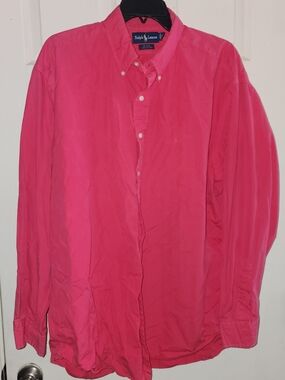 Ralph Lauren Men’s Hot Pink Button-Down Shirt